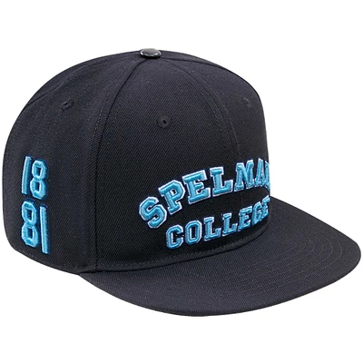 Men's Pro Standard Black Spelman College Jaguars Arch Over Logo Snapback Hat