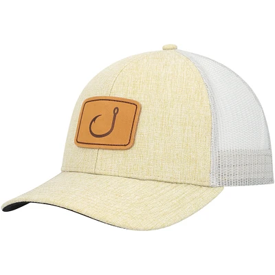 Men's Avid Tan/White Lay Day Trucker Snapback Hat