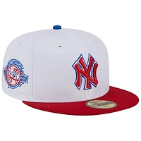 Men's New Era White/Red York Yankees Undervisor 59FIFTY Fitted Hat