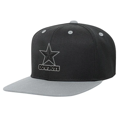 Youth Black/Silver Dallas Cowboys Pop Snapback Hat