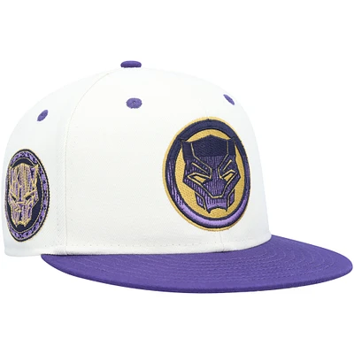 Men's Marvel White/Purple Black Panther Fitted Hat