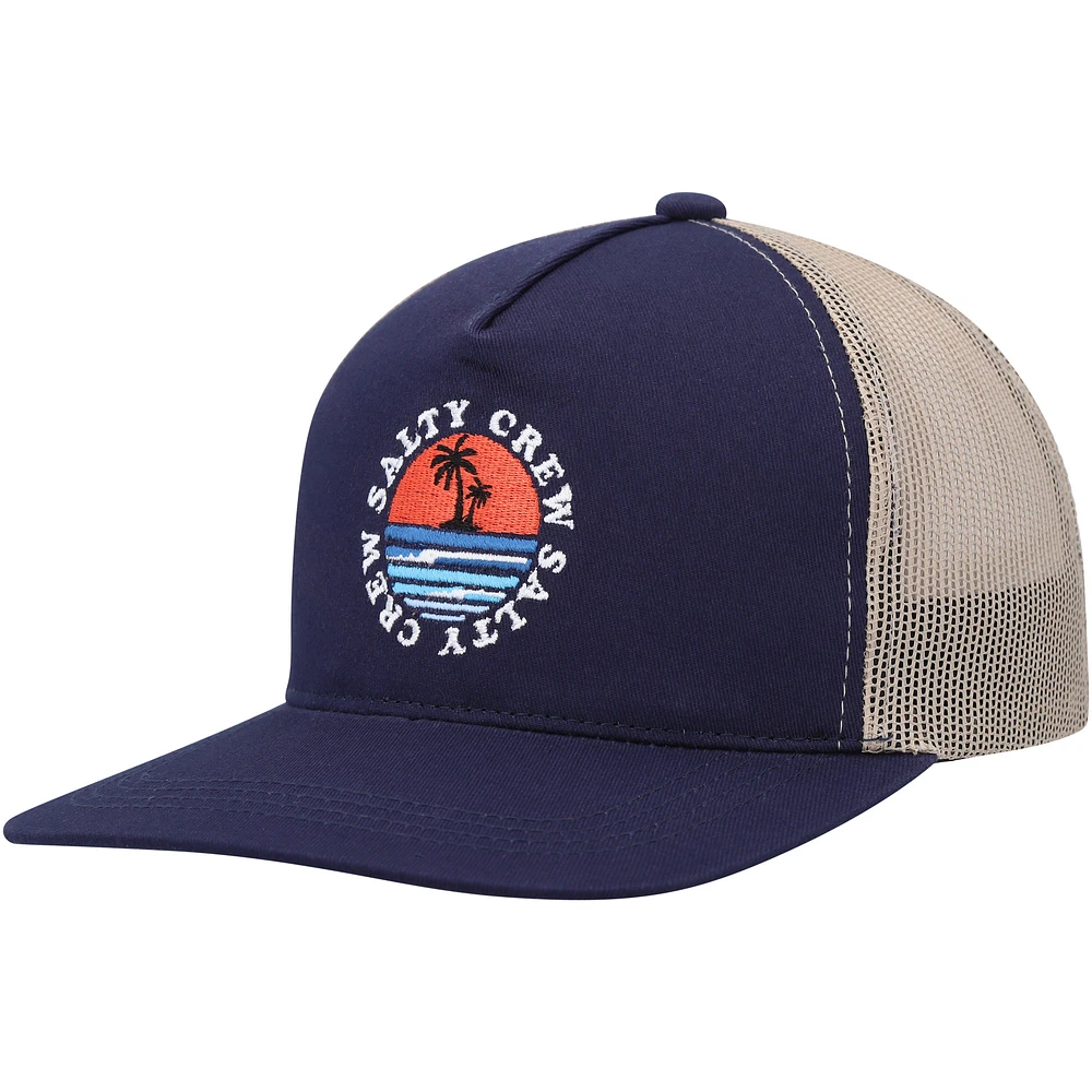 Youth Salty Crew Navy Line Up Trucker Adjustable Hat