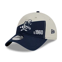 Men's New Era  Cream/Navy Dallas Cowboys 2023 Sideline Historic 9TWENTY Adjustable Hat