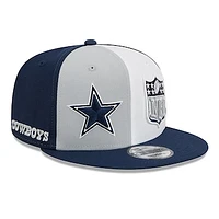 Youth New Era Gray/Navy Dallas Cowboys 2023 Sideline 9FIFTY Snapback Hat