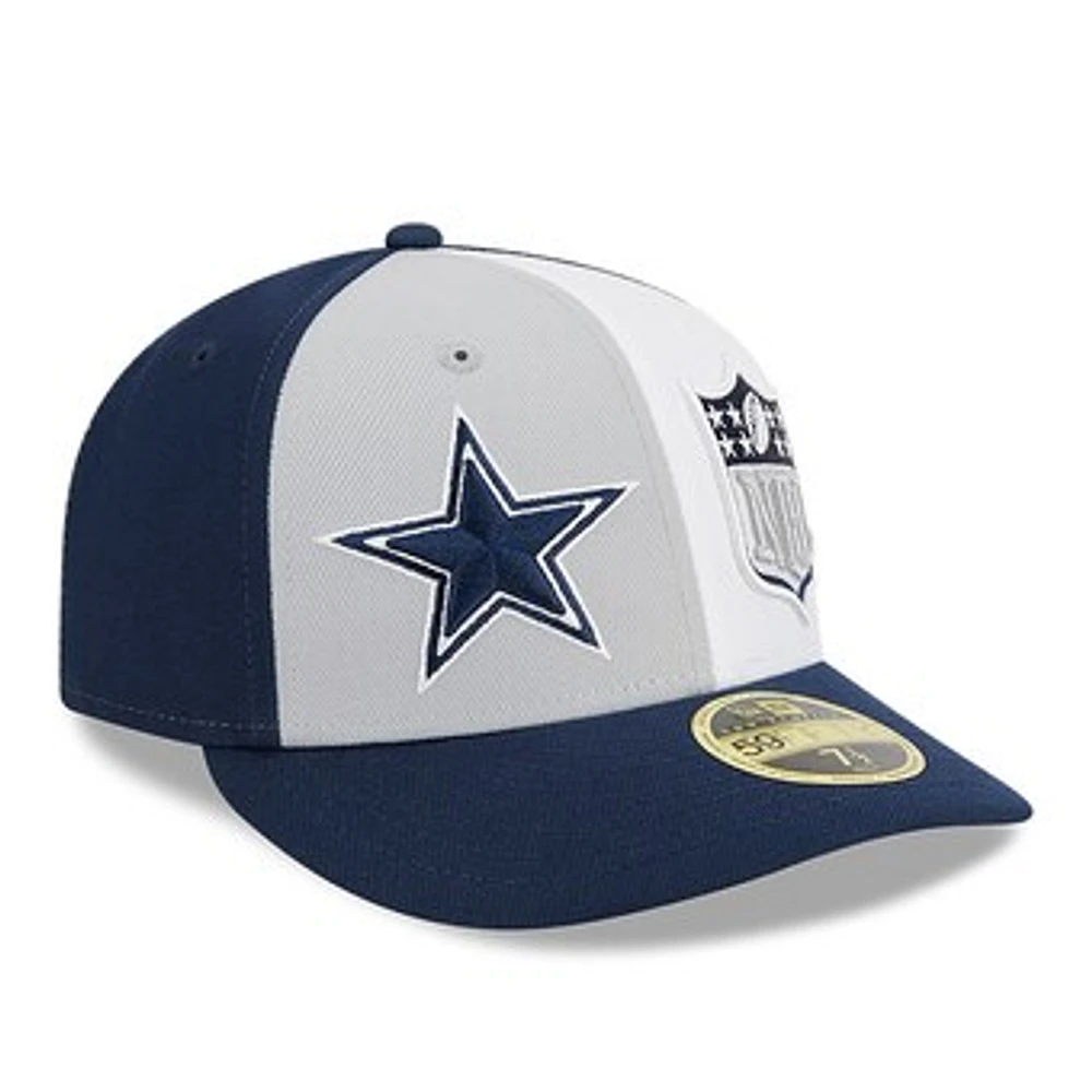 Men's New Era  Gray/Navy Dallas Cowboys 2023 Sideline Low Profile 59FIFTY Fitted Hat