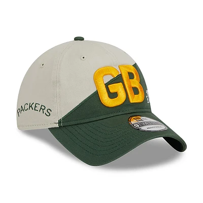 Men's New Era  Cream/Green Green Bay Packers 2023 Sideline Historic 9TWENTY Adjustable Hat