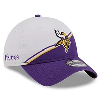 Men's New Era  White/Purple Minnesota Vikings 2023 Sideline 9TWENTY Adjustable Hat