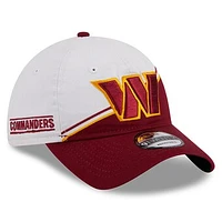 Men's New Era  White/Burgundy Washington Commanders 2023 Sideline 9TWENTY Adjustable Hat