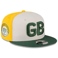 Men's New Era  Cream/Green Green Bay Packers 2023 Sideline Historic 9FIFTY Snapback Hat