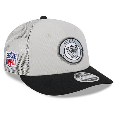 Men's New Era  Cream/Black Las Vegas Raiders 2023 Sideline Historic Low Profile 9FIFTY Snapback Hat