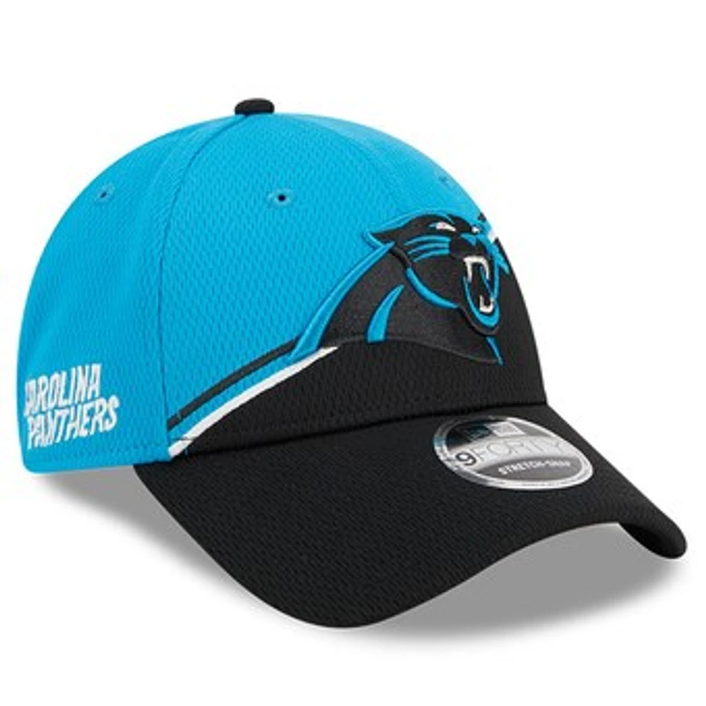 Men's New Era  Blue/Black Carolina Panthers 2023 Sideline 9FORTY Adjustable Hat