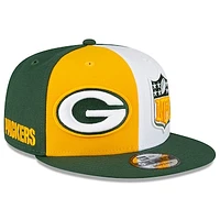 Men's New Era Gold/Green Green Bay Packers 2023 Sideline 9FIFTY Snapback Hat