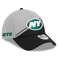 Men's New Era  Gray/Black York Jets 2023 Sideline 39THIRTY Flex Hat