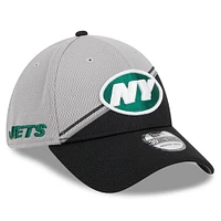 Men's New Era  Gray/Black York Jets 2023 Sideline 39THIRTY Flex Hat