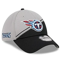 Men's New Era Gray/ Tennessee Titans Sideline 39THIRTY Flex Hat