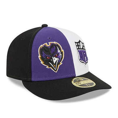 Men's New Era  Purple/Black Baltimore Ravens 2023 Sideline Low Profile 59FIFTY Fitted Hat