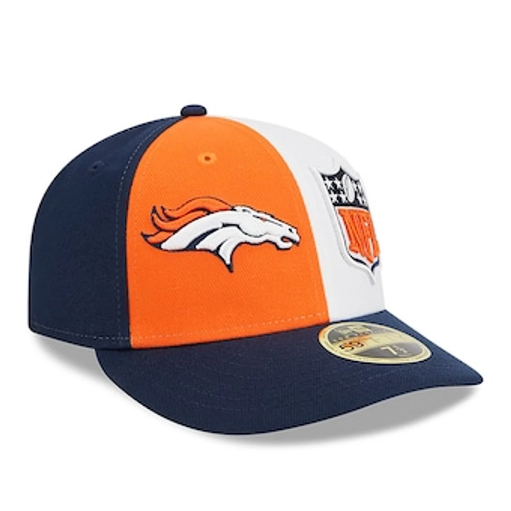 Men's New Era  Orange/Navy Denver Broncos 2023 Sideline Low Profile 59FIFTY Fitted Hat