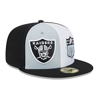 Men's New Era Gray/Black Las Vegas Raiders 2023 Sideline 59FIFTY Fitted Hat