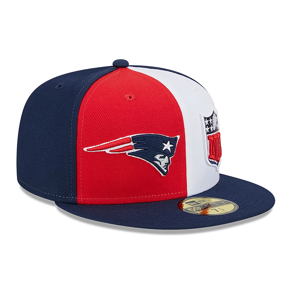 Men's New Era Red/Navy England Patriots 2023 Sideline 59FIFTY Fitted Hat