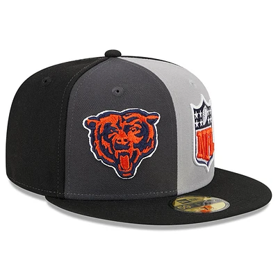 Men's New Era  Gray/Black Chicago Bears 2023 Sideline 59FIFTY Fitted Hat