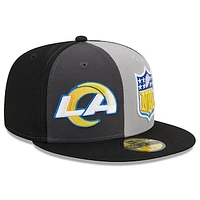 Men's New Era  Gray/Black Los Angeles Rams 2023 Sideline 59FIFTY Fitted Hat