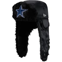 Men's New Era Black Dallas Cowboys Trapper Hat