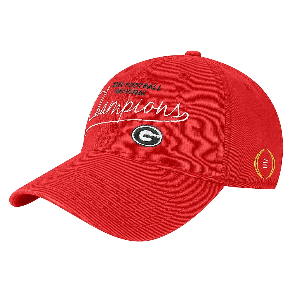 Men's Legacy Athletic Red Georgia Bulldogs College Football Playoff 2022 National Champions Adjustable Hat