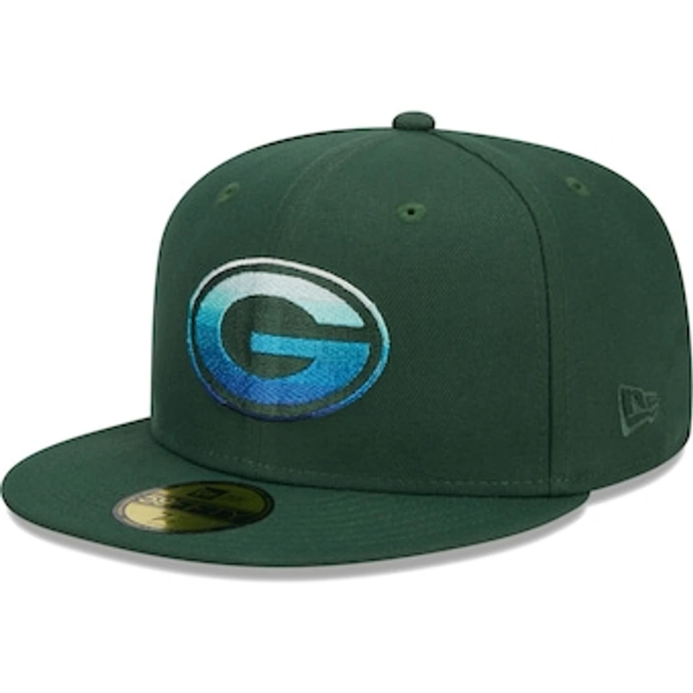 Men's New Era Green Bay Packers Gradient 59FIFTY Fitted Hat