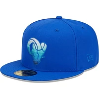 Men's New Era Royal Los Angeles Rams Gradient 59FIFTY Fitted Hat