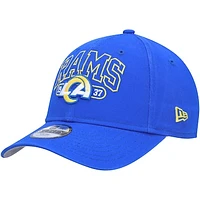 Youth New Era Royal Los Angeles Rams Outline 9FORTY Adjustable Hat