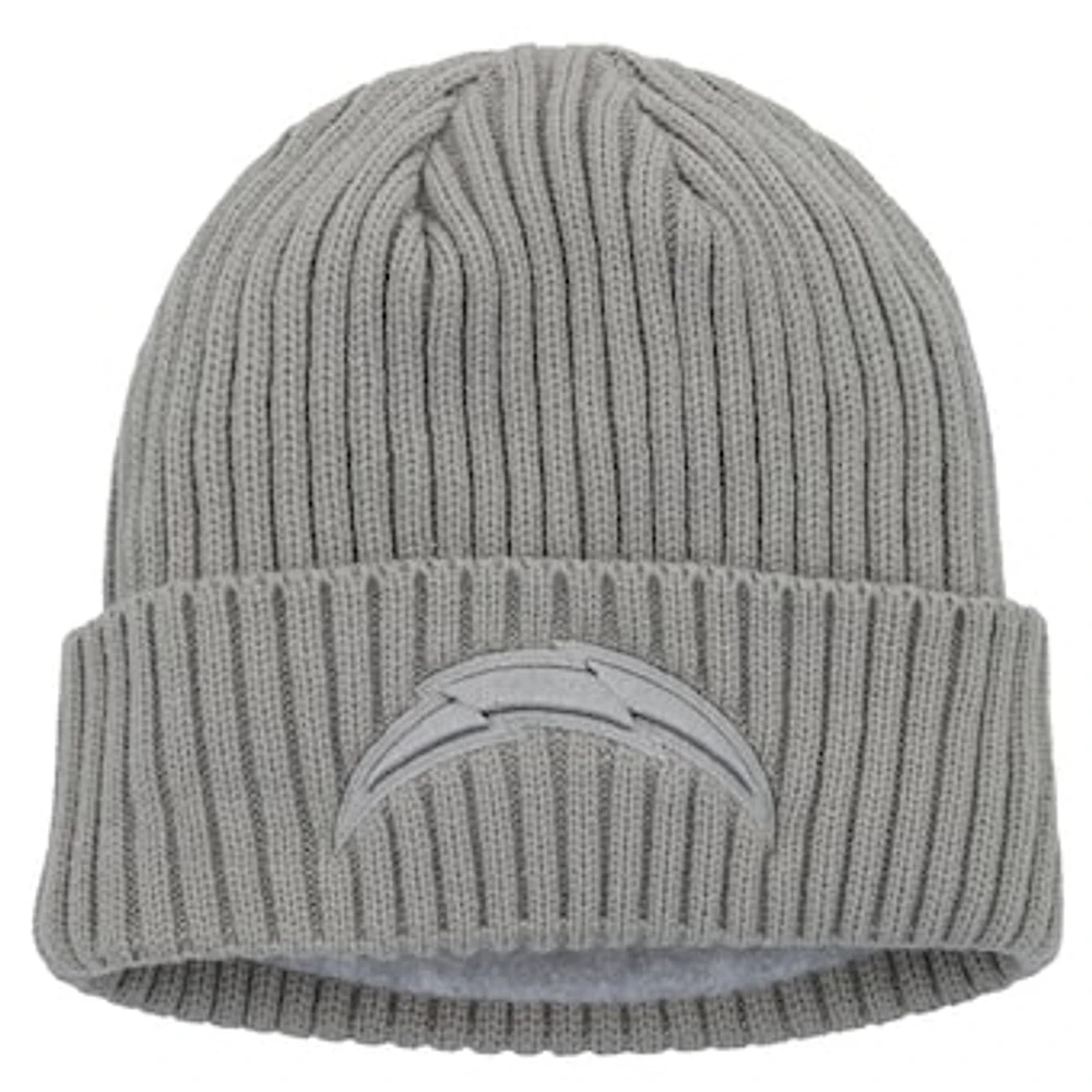 Youth New Era  Gray Los Angeles Chargers Color Pack Cuffed Knit Hat