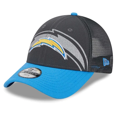 Preschool New Era Graphite/Powder Blue Los Angeles Chargers Reflect 9FORTY Adjustable Hat