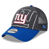 Preschool New Era Graphite/Royal New York Giants Reflect 9FORTY Adjustable Hat