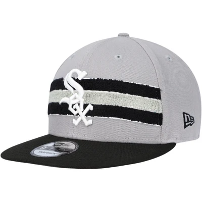 Men's New Era Gray/Black Chicago White Sox Band 9FIFTY Snapback Hat