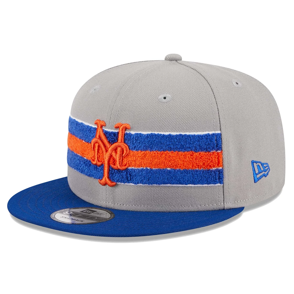 Men's New Era Gray/Royal New York Mets Band 9FIFTY Snapback Hat