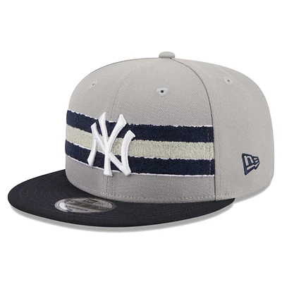 Men's New Era Gray/Navy New York Yankees Band 9FIFTY Snapback Hat