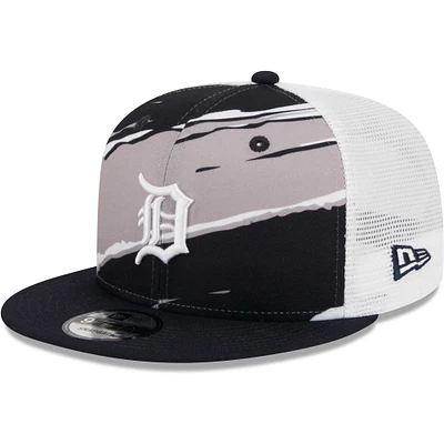 Men's New Era Navy Detroit Tigers Tear Trucker 9FIFTY Snapback Hat