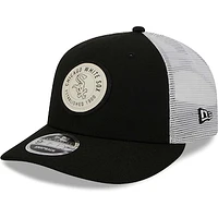 Men's New Era Black Chicago White Sox Circle Trucker Low Profile 9FIFTY Snapback Hat