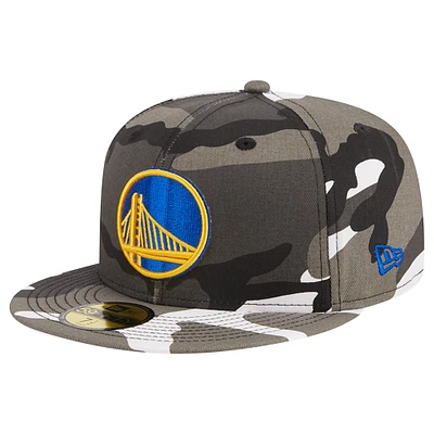 Men's New Era Golden State Warriors Snow Camo 59FIFTY Fitted Hat