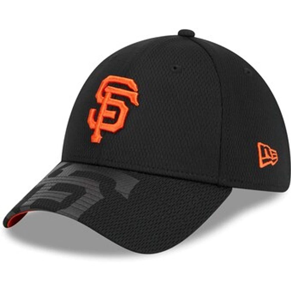 Men's New Era Black San Francisco Giants Top Visor 39THIRTY Flex Hat