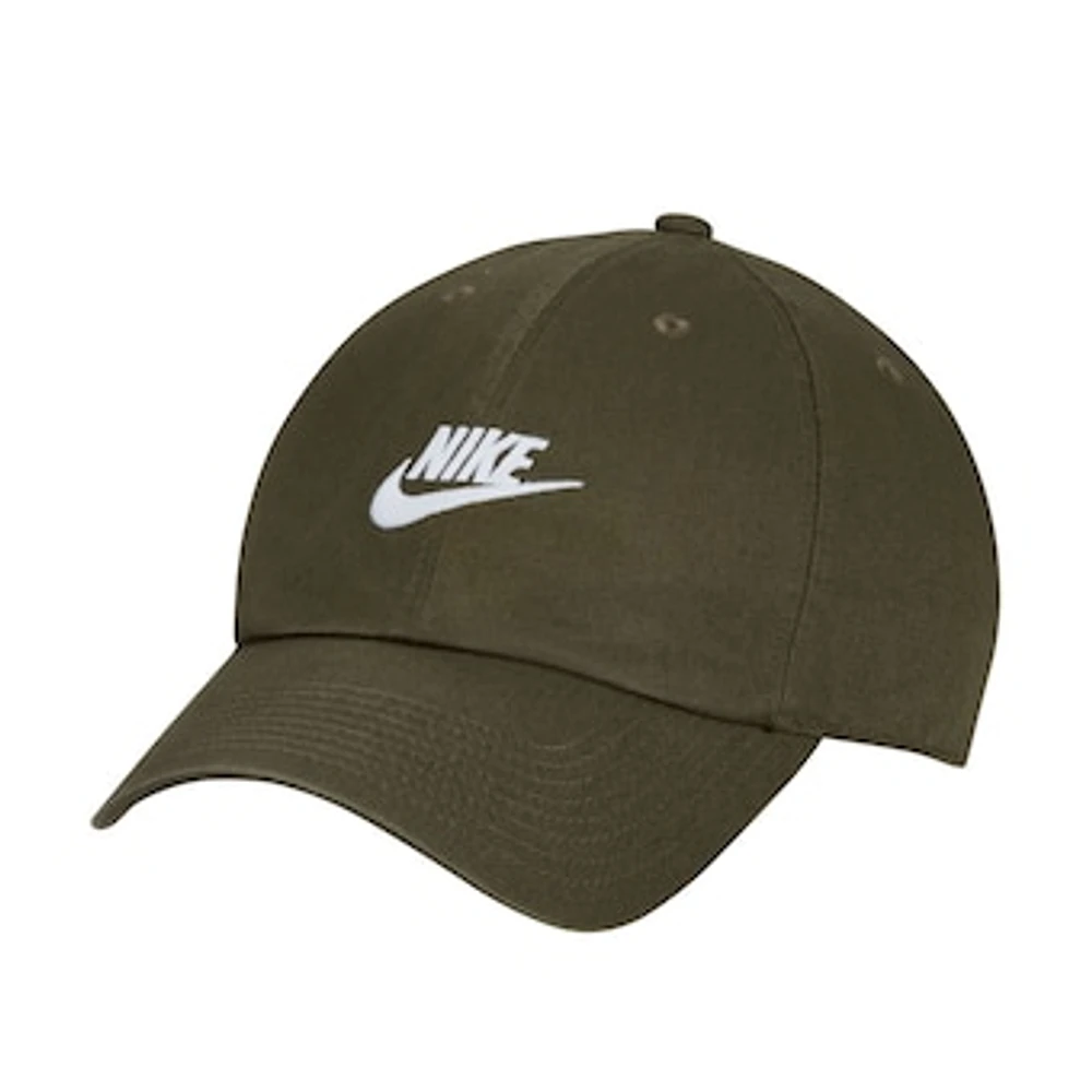 Unisex Nike Olive Futura Wash Club Adjustable Hat