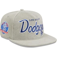 Men's New Era Gray Los Angeles Dodgers Corduroy Golfer Adjustable Hat