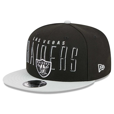 Men's New Era  Black/Gray Las Vegas Raiders Headline 9FIFTY Snapback Hat