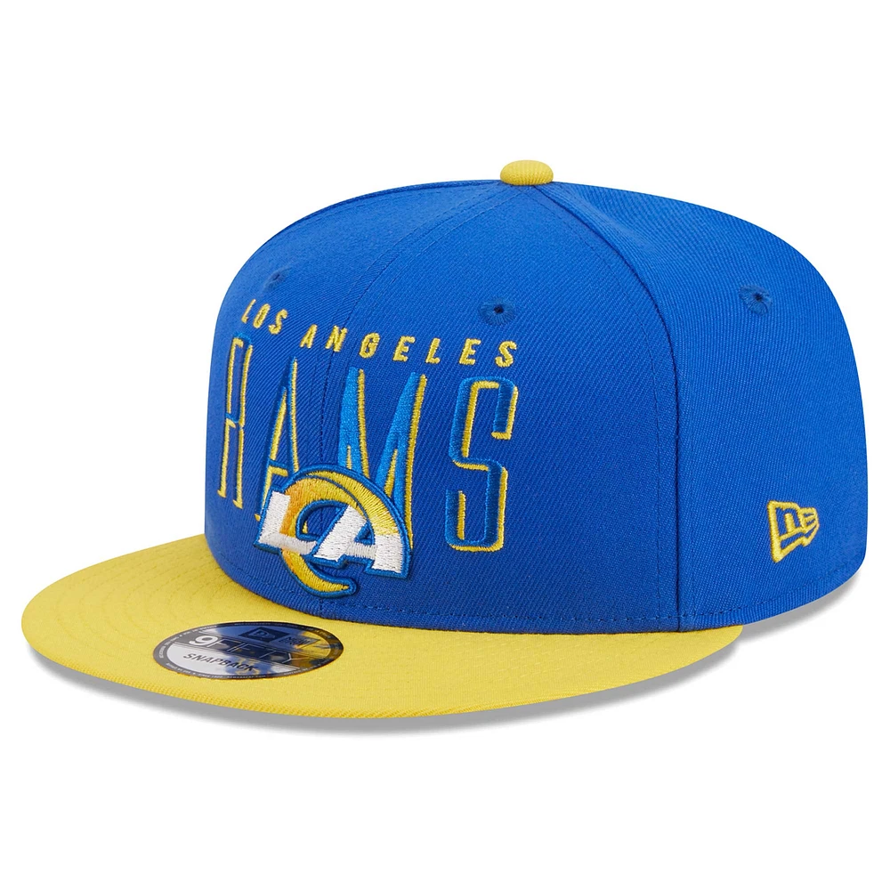 Men's New Era Royal/Gold Los Angeles Rams Headline 9FIFTY Snapback Hat