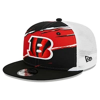 Men's New Era Black Cincinnati Bengals  Tear Trucker 9FIFTY Snapback Hat