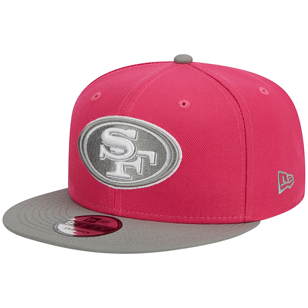 Men's New Era Pink/Gray San Francisco 49ers 2-Tone Color Pack 9FIFTY Snapback Hat