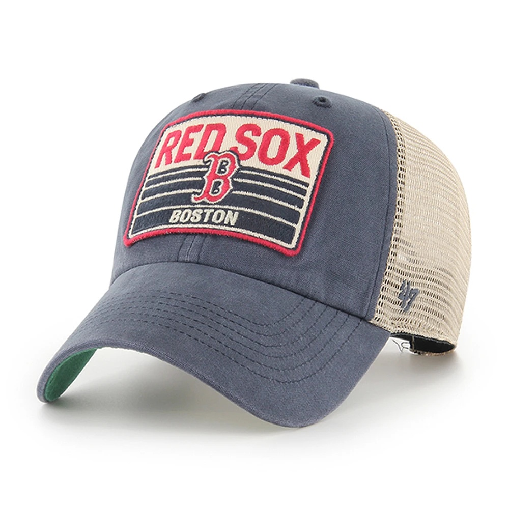 Men's '47 Navy Boston Red Sox Four Stroke Clean Up Trucker Snapback Hat