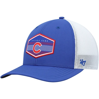 Men's '47 Royal/White Chicago Cubs Burgess Trucker Snapback Hat