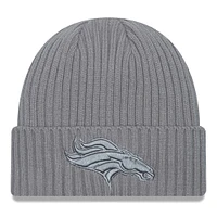 Men's New Era Gray Denver Broncos Color Pack Cuffed Knit Hat