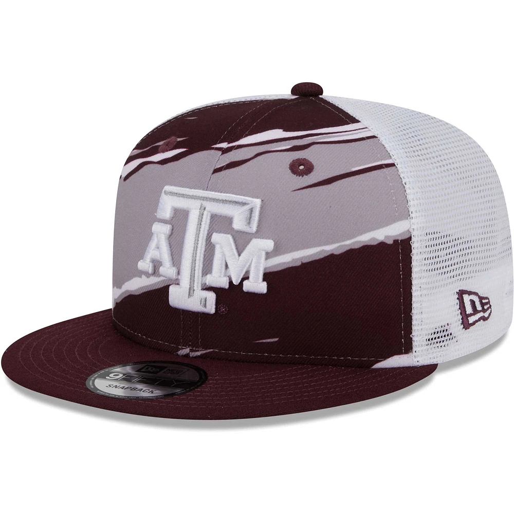 Men's New Era Maroon Texas A&M Aggies Tear Trucker 9FIFTY Snapback Hat